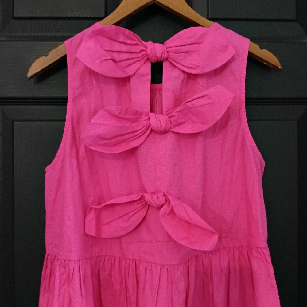 Mud Pie Sz. S NWT Pink Becker Bow Dress - Picture 13 of 16
